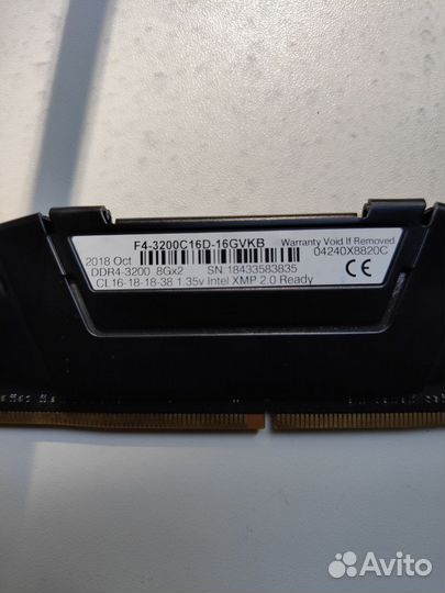 Оперативная память G.skill ripjaws V 3200