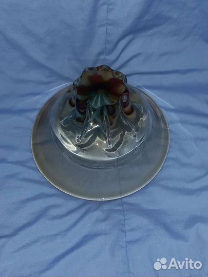 Ваза конфетница цветное стекло СССР