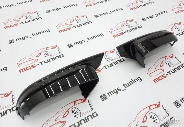 Крышки зеркал стиль M G80 на BMW 7 G11 черные