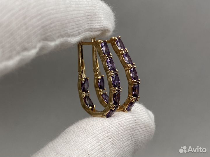 Серьги стильные, дорожка