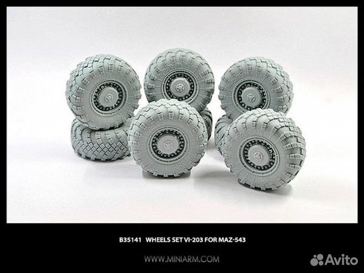 Miniarm 1/35 35141 Набор колес ви-203 с просадкой