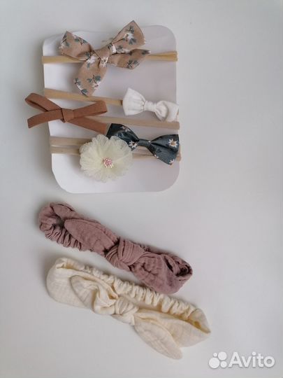 Новые бантики повязки салохи на девочку комплектом