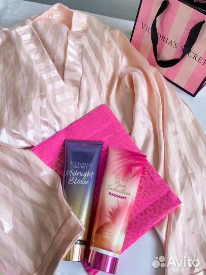 Шелковый халат в стиле Victoria Secret