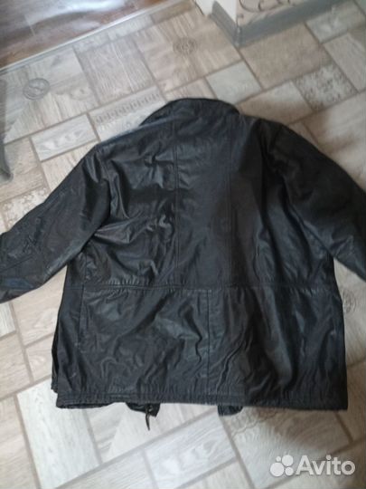 Кожаная куртка мужская 50 52 бу