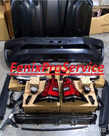 Комплект рестайлинга с порогами prado 150 2018