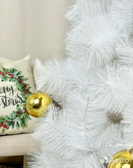 Елка искусственная белая новогодняя сосна пушистая