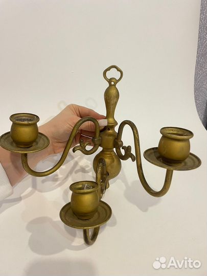 Подсвечник бронза на 3 свечи