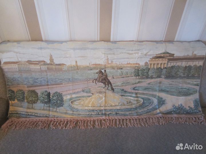 Антикварный гобелен с видом Ленинграда