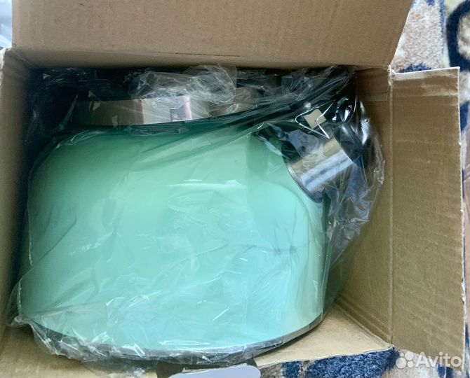 Чайник со свистком 2л. Нерж. Светлая яшма