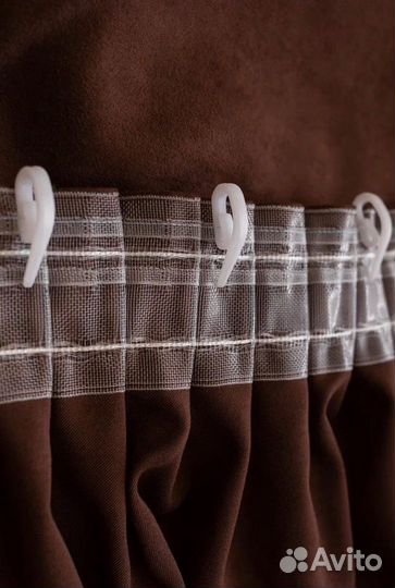 Портьера 280х250см, Коричневый