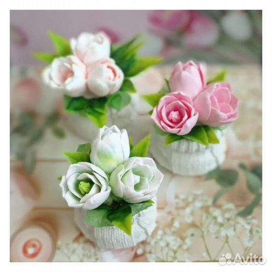 Букет цветов из мыла