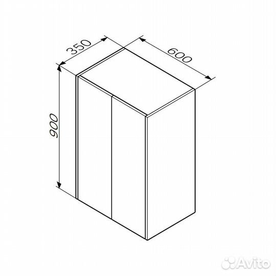 Шкаф с полками 60 AM.PM Func M8FCH06029WM белый ма