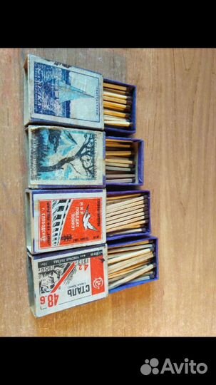 Спички СССР в деревянной коробке