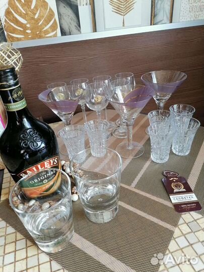 Фужеры, стаканы, хрусталь