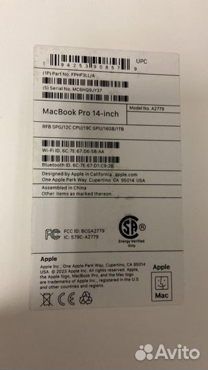 Ноутбук apple macbook pro 14 m2 pro 16gb/1tb RFB