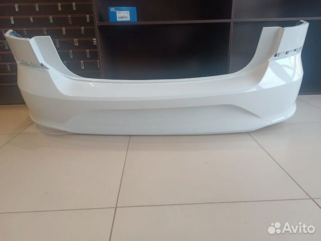 Бампер задний Volkswagen polo (2020-нв) (белый- LC