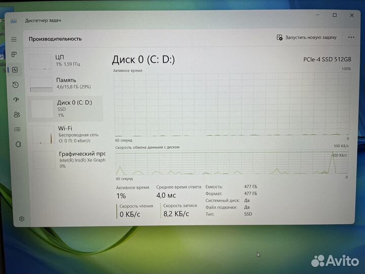 Ноутбук huawei i5-1155G7/16Gb/512 SSD/Iris Xe