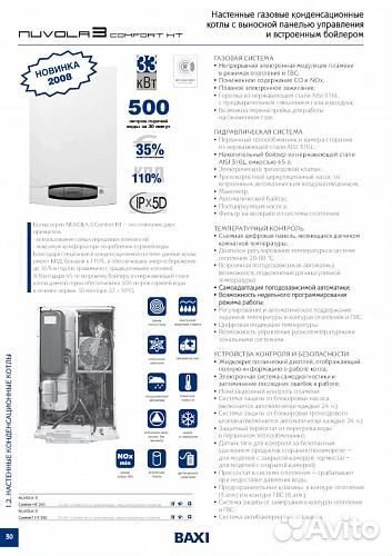 Настенный газовый котел Baxi nuvola-3 Comfort 280i