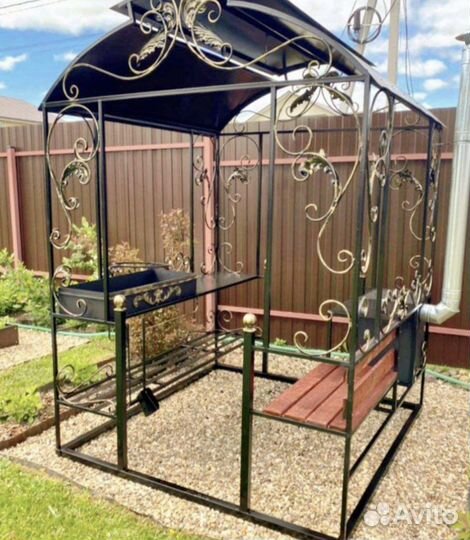 Мангал с крышей