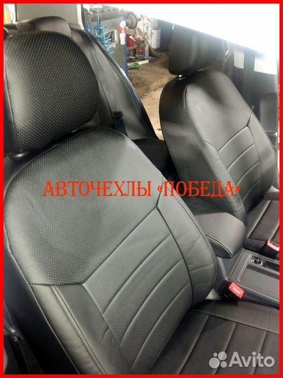 Чехлы Volkswagen Golf 7 из экокожи чёрные Классика