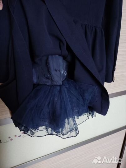 Платье школьное Маленькая леди р.146 синее
