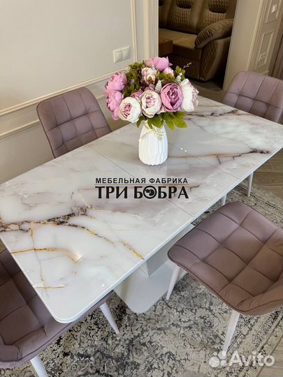 Стол раскладной и стулья комплект