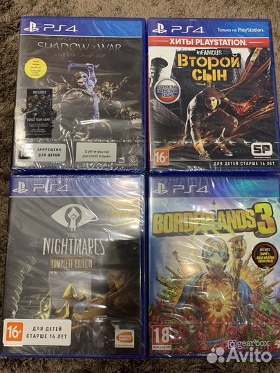 Second son/Nightmares/Borderlands/Тени войны PS4-5
