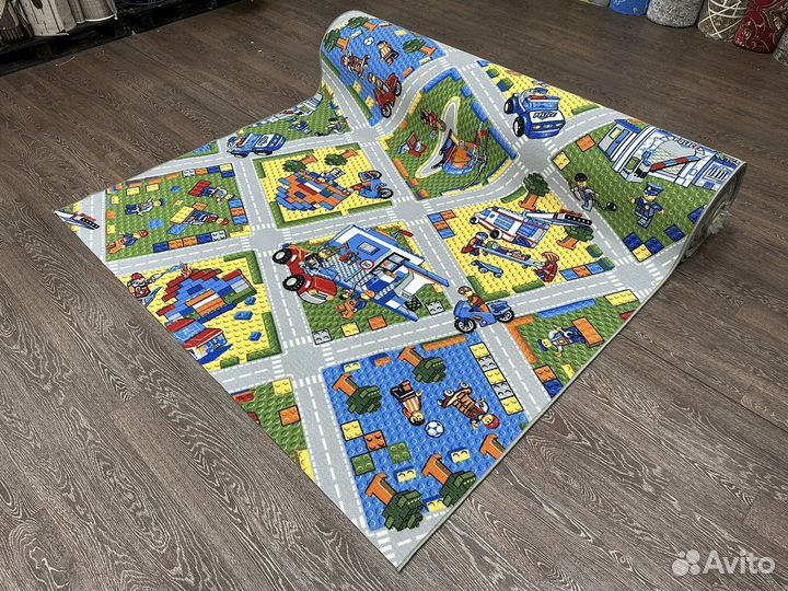 Палас детский игровой Лего, Дороги 2м