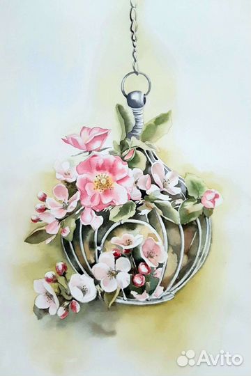 Картины. Акварель. Цветы