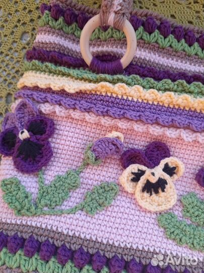 Вязаная крючком сумка.Ручная авторская работа