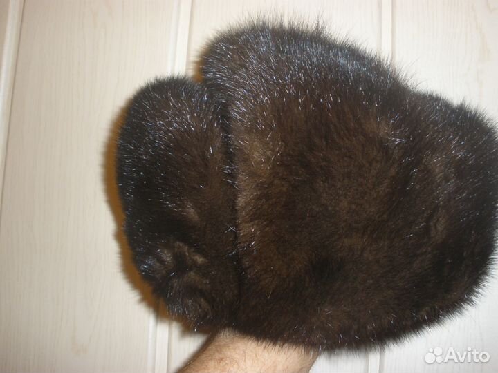 Шапка мужская норковая цельная