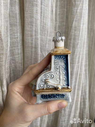 Елочная игрушка керамика