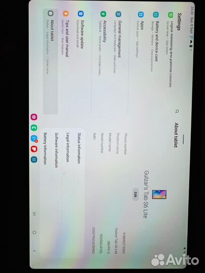 Samsung Galaxy tab s6 lite lte