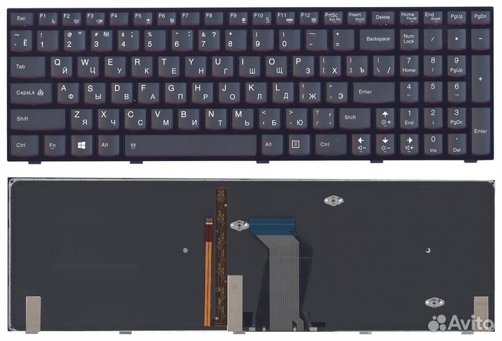 Клавиатура для ноутбука Lenovo Y500 Y510P c подсв