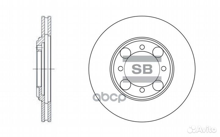 Диск тормозной передний sangsin brake SD1014