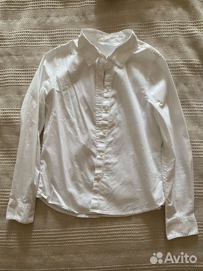 Белая рубашка H&M 134 р-р