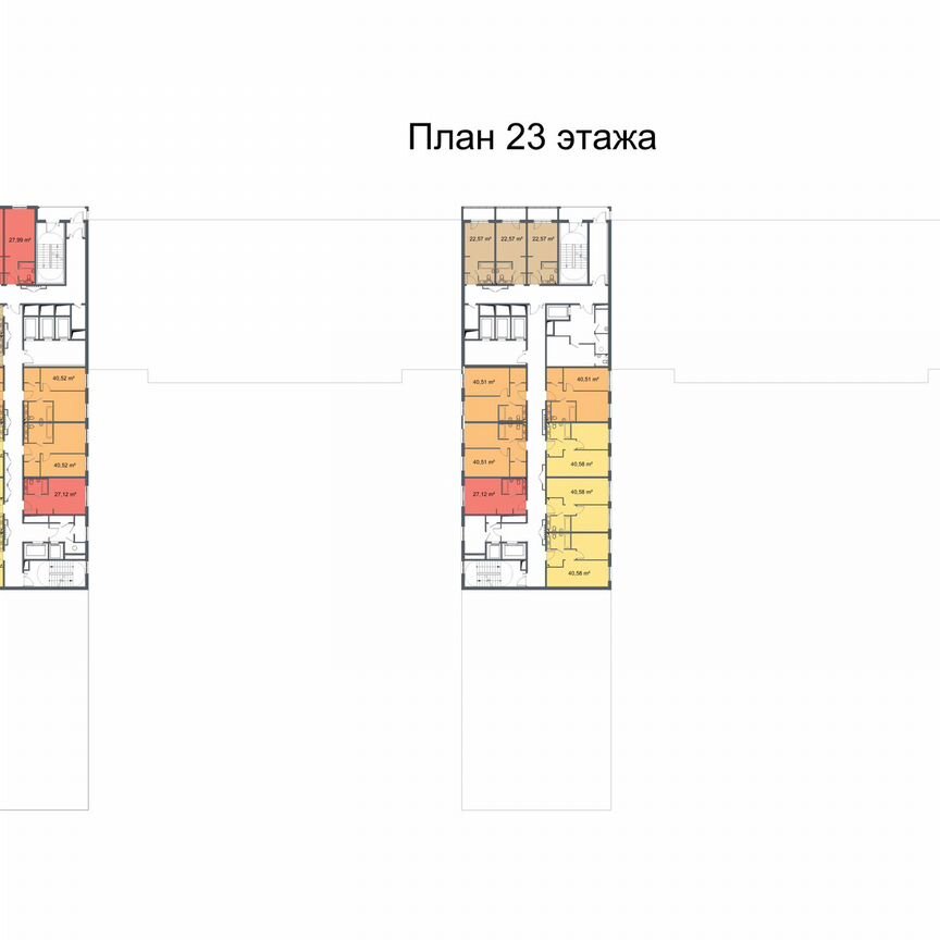 2-к. апартаменты, 41,8 м², 23/24 эт.