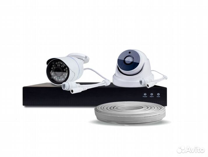 Комплект видеонаблюдения IP Ps-Link 2 камеры/POE