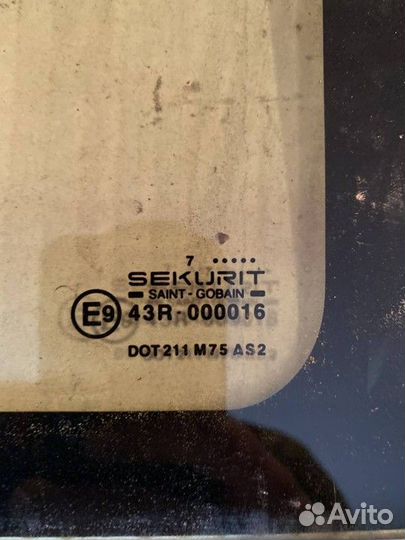 Стекло кузовное открывающееся левое