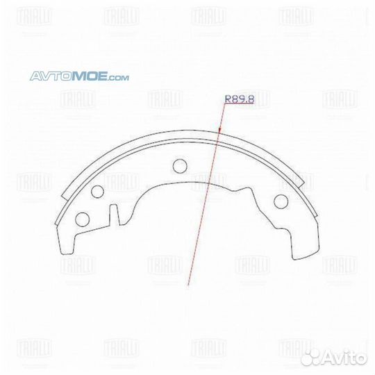 Колодки торм. для а/м заз 1102 барабан. 180x31 (GF