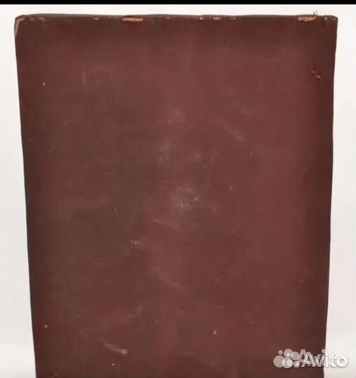 Икона старинная на холсте Спас в терновом венце