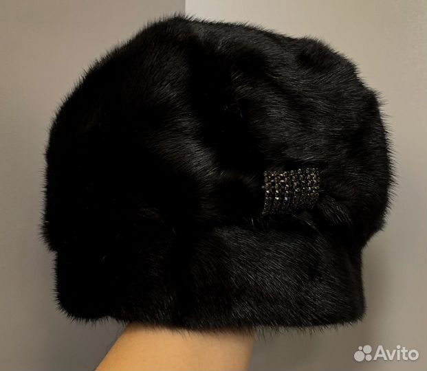 Норковая женская шапка (берет)