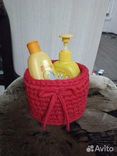 Корзинки вязаные для хранения