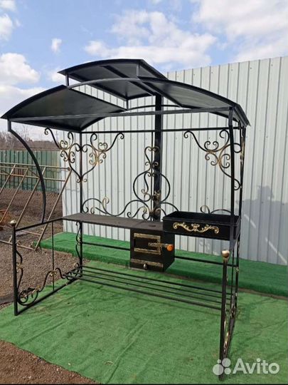 Мангал с печью под казан Лихая