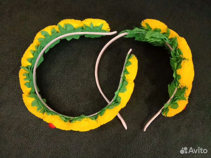 Ободок из одуванчиков - ручная работа