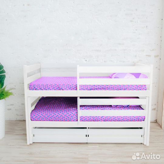 Кроватка от 2х лет матрешка эко с доп. местом из м