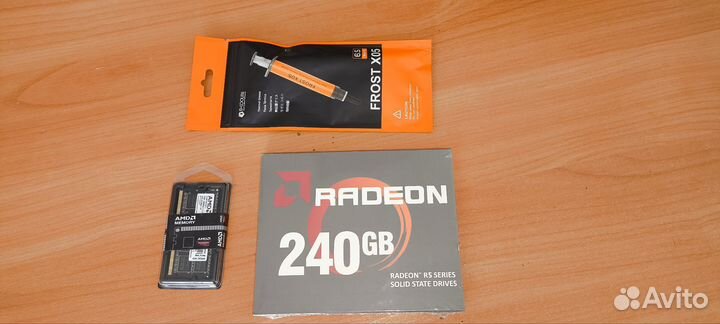 SSD 256gb + озу AMD 8gb + Термопаста