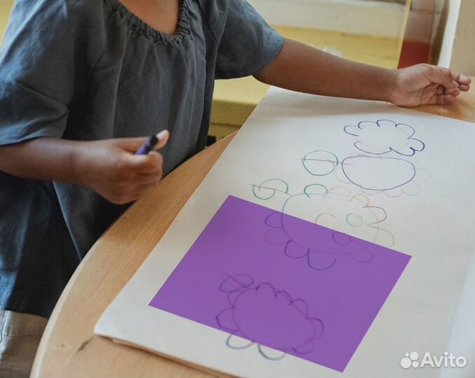 Качественный Сиреневый гелевый фильтр 50 х 40 см