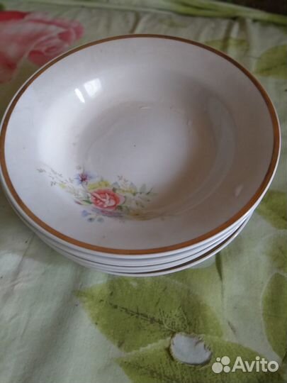 Тарелки глубокие, набор, 6 штук, диаметр 24 см