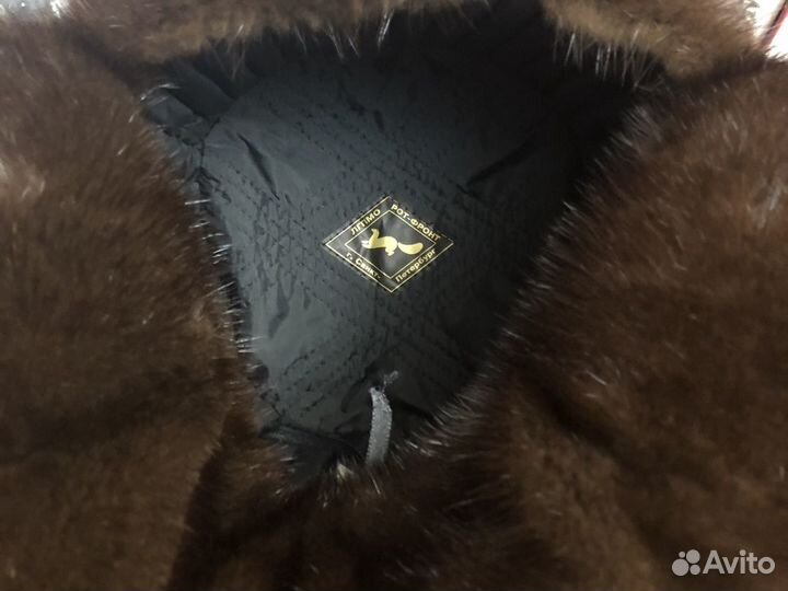 Норковая шапка мужская ушанка